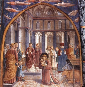 ベノッツォ・ゴッツォーリ Painting - 聖フランシスコの生涯の場面 場面 9 北壁 ベノッツォ・ゴッツォーリ